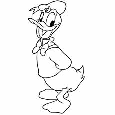A Cute Donald Duck back coloring page