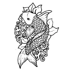 A Designed Art Fish coloring page