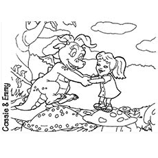 A Dragon Tales a cassie emmy coloring page