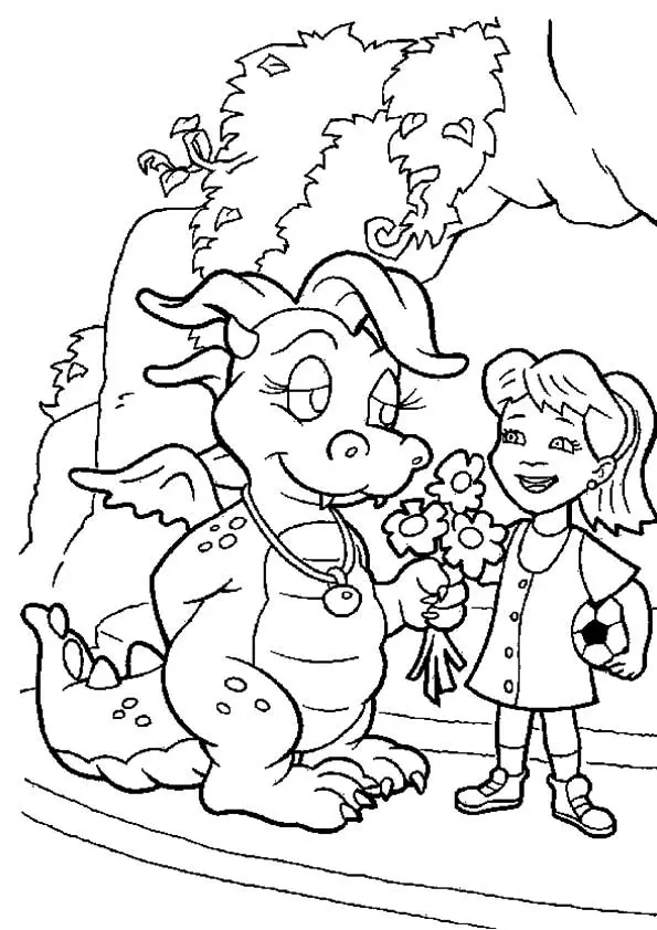 A-Dragon-Tales-Coloring-flowers