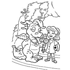 A Dragon Tales flowers coloring page