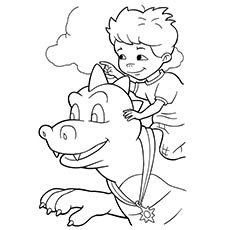 A Dragon Tales sky coloring page