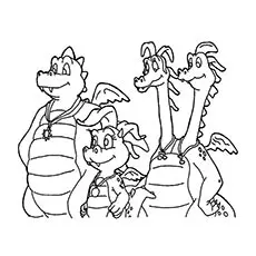 A Dragon Tales two coloring page