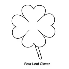 A Four Leaf Clover Coloring Page