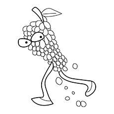 Run Of Grapes coloring page
