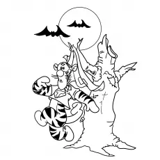 A Halloween Tigger Coloring page