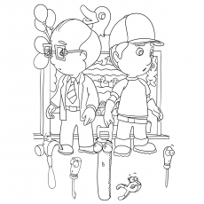 Handy Manny duck coloring page