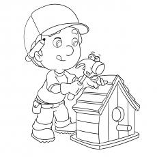 handy manny hammer coloring pages