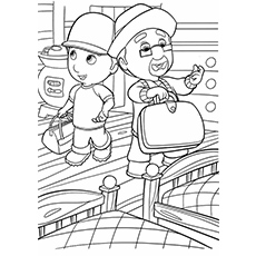 Handy manny bed coloring page