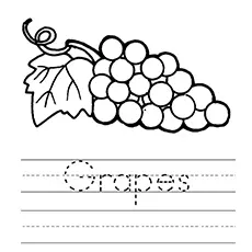 Learn to Spell Grapes coloring page