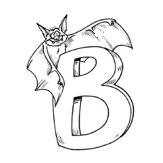 Upper case letter b coloring page