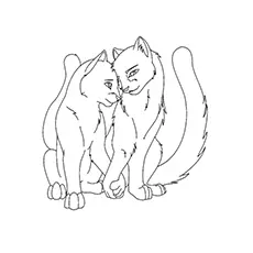 Love Between Warrior Cats Coloring Page