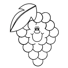 Lovely Grapes Doll coloring page