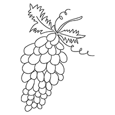 Lovely Grapes Raisin coloring page