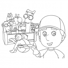 Handy Manny tools coloring page