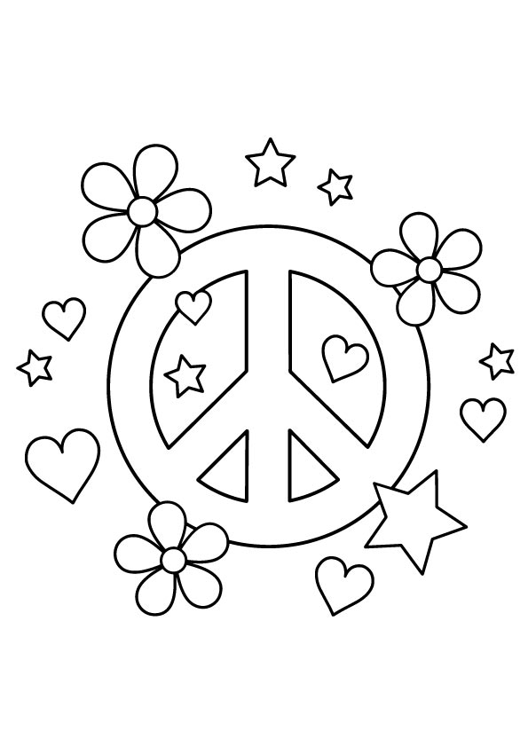 A-Peace-Sign-Coloring-love