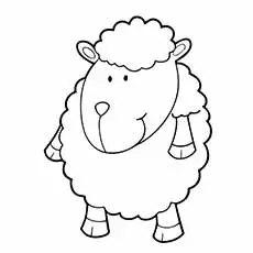Cartoon sheep coloring page_image