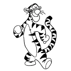 A Tigger dancing coloring page_image