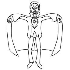 Vampire Coloring Pages long