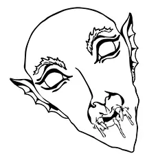 Vampire Mask Coloring Pages