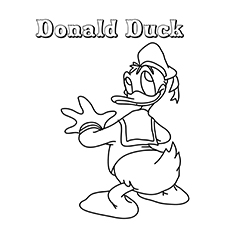A Cartoon Donald Duck coloring page
