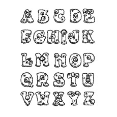 Christmas alphabets coloring page