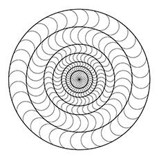 printable circles mandala coloring page