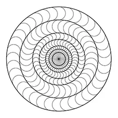 printable circles mandala coloring page