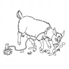 A goat coloring page