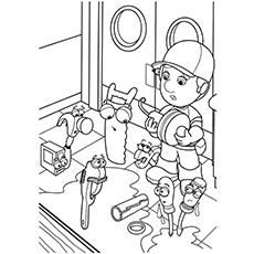 handy manny hammer coloring pages