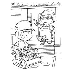 Handy manny cat coloring page
