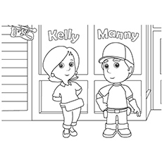 Handy manny kelly coloring page
