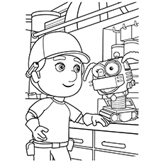Handy manny hall coloring page