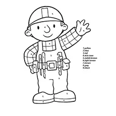 High resolution cartoon handy manny coloring page