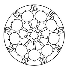 circle coloring page of kv mandala