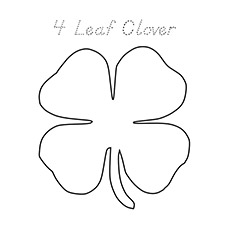 four leaf clover coloring page