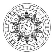 Mandala Lunar Sign of Peace Coloring Pages_image