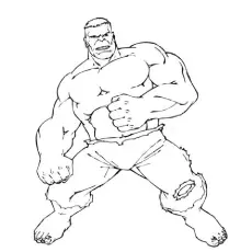 Hulk Ready to Fight Coloring Page
