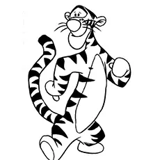 A tigger the strongest friend coloring page