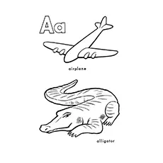 Alligator coloring page_image