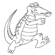 Toddler Stand Alligator coloring page_image