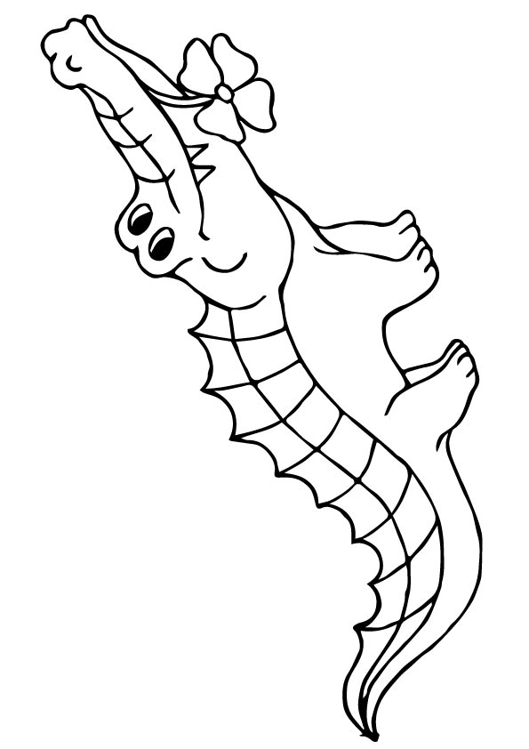 Alligator-Coloring-Pages-flower