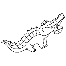 Alligator-Coloring-Pages-flower