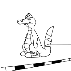 Sleep Well Alligator coloring page