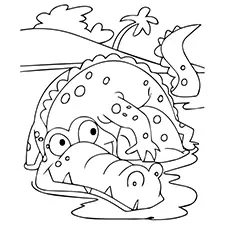 Tree Alligator coloring page_image