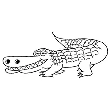 Alligator coloring page Of Sleep_image