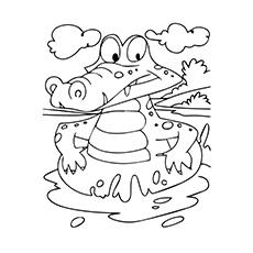 Water Alligator coloring page