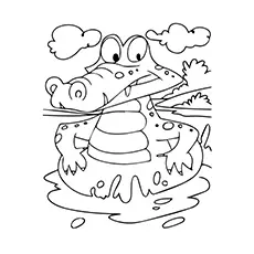 Water Alligator coloring page_image