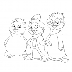 Alvin and Chipmunks Laughing coloring pages