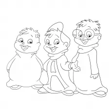 Alvin and Chipmunks Laughing coloring pages_image